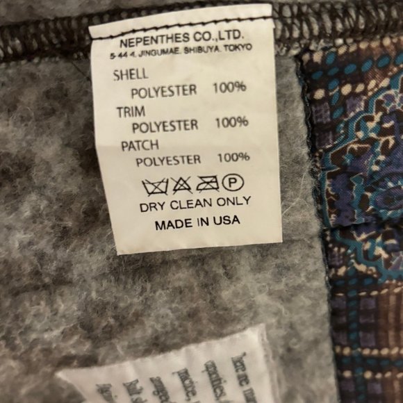 Nepenthes FWK Engineered Garments Fleece Jacket Brown Women’s size 1 - Picture 10 of 11